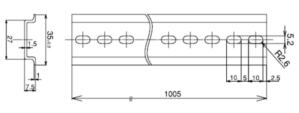 Kích thước DIN Rail 2