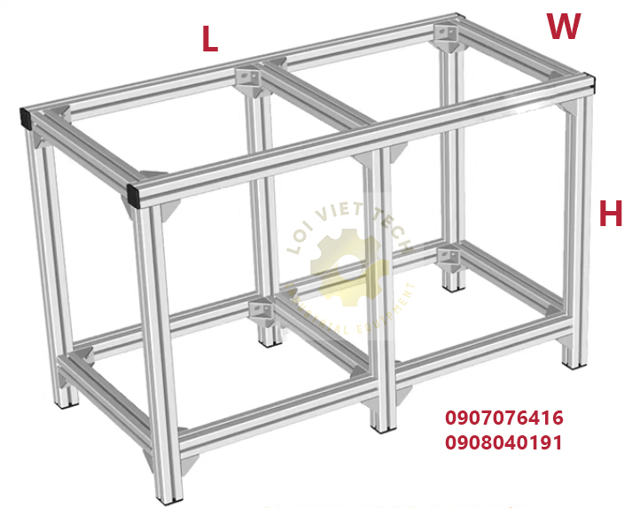 giá khung nhôm định hình